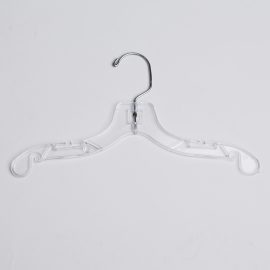 Adult Plastic Hangers: Clear Plastic Heavy Duty 17 Inch Dress Hanger