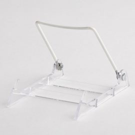 CLEAR EASEL-WHITE WIRE BACK