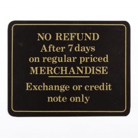 No Refund After 7 Days Sign