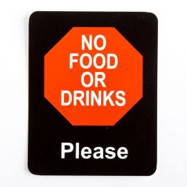 No Food or Drink Please Sign