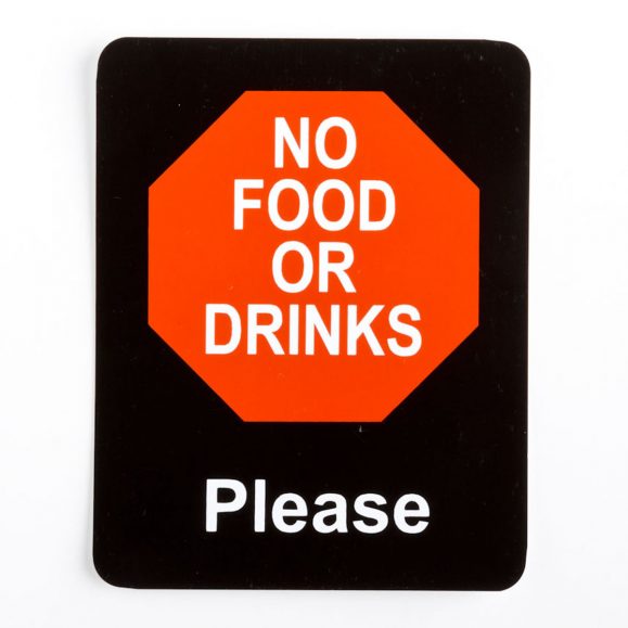 No Food or Drink Please Sign