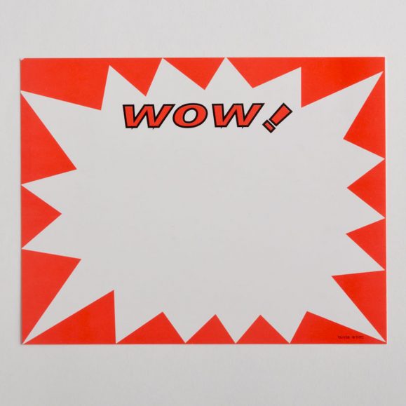 Large "Wow" Paper Price Signs