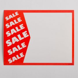 "Sale Sale Sale" Paper Price Signs