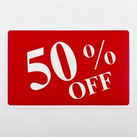 50% Off Sign
