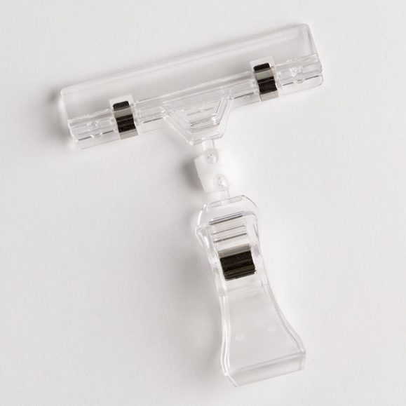 SIGN CLIP-CLEAR PLASTIC
