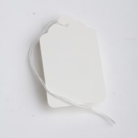 WHITE PRICE TAG-BLANK-WITH STRING