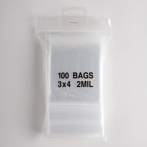 Zip Lock Bags 3×4 (100 pcs.) | A&B Store Fixtures