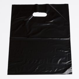 Medium Black Dot Plastic Shopping Bags (100 pcs.)