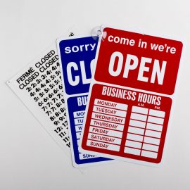 Blue and Red Open/Closed Sign Kit