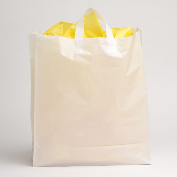 Extra Large White Plastic Shopping Bag