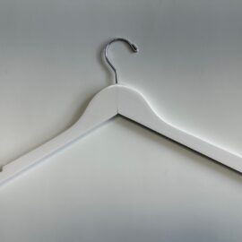 17 inch White Wood Top hangers 100pcs