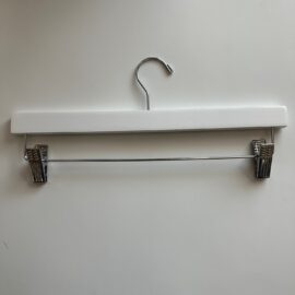 14 inch white wood pant hanger
