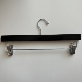 14 inch Black Shirt Hangers Metal Clips